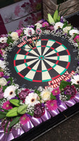 This is a unique celebration of life board darts